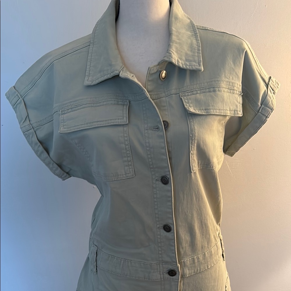 Utility Short Sleeve Romper - Picture 2 of 7